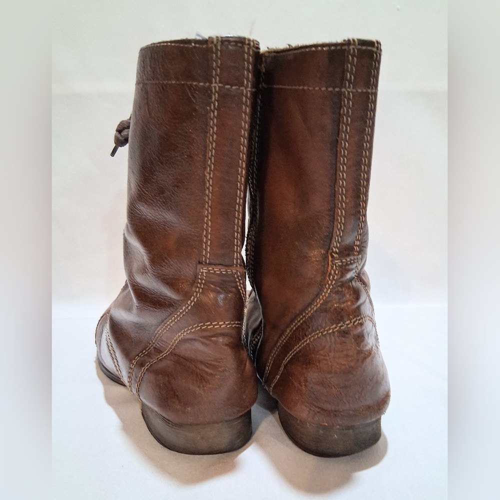 Vtg Steve Madden Lace Up Troopa Boots - Great Condition! 8.5M - Picture 4 of 10